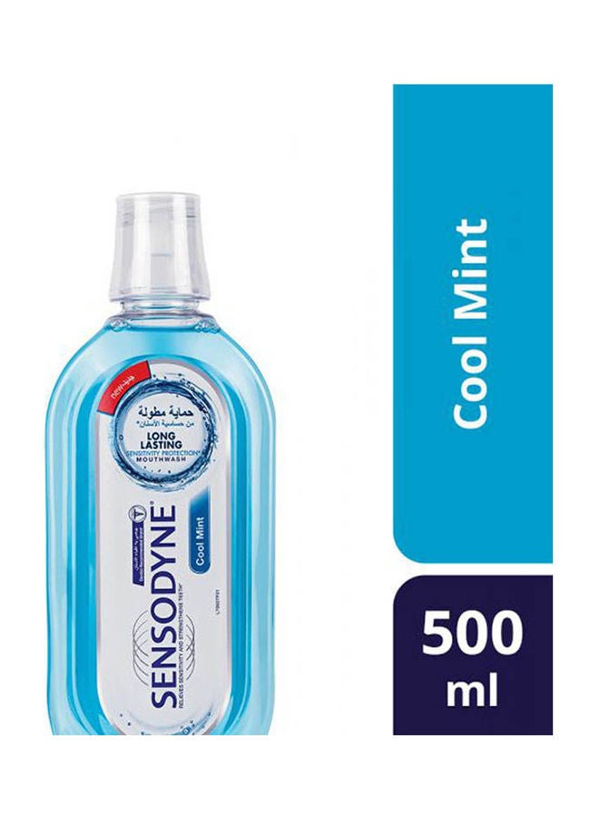 Sensodyne Cool Mint Mouthwash For Sensitive Teeth Blue 500ml 