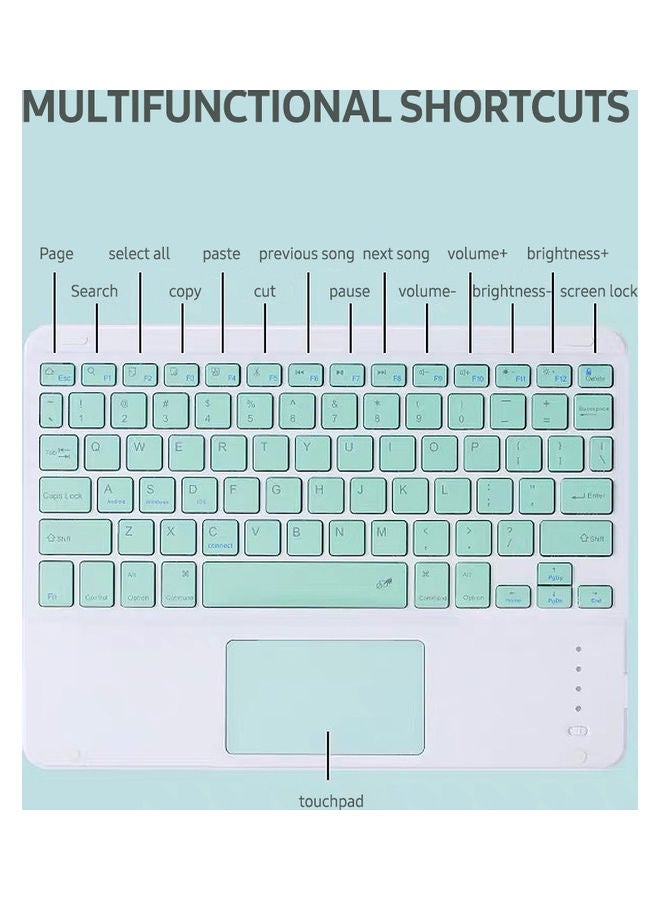 Bluetooth Keyboard With Protective Case Pink