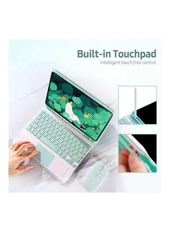 Bluetooth Keyboard With Protective Case Pink