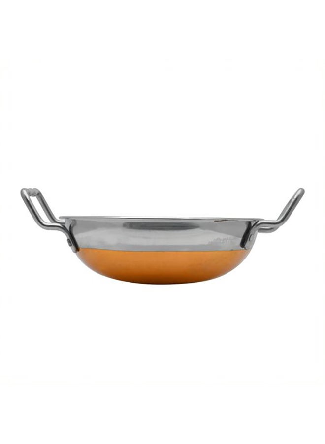 RAJ Copper Wok Kadai Silver 21cm  - Image 1