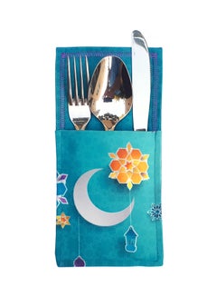 Alwan 6-Piece Ramadan Cutlery Holder Set Blue 21x9.5centimeter  - Image 3