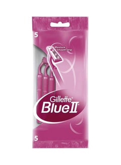 Blue Ii Plus Disposable Razor For Women - 5 Pieces Pink 200grams