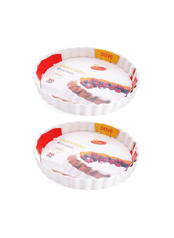 Dove 2-Piece Oven Dish White 30x9x9cm