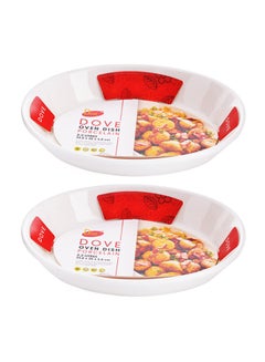 Dove 2-Piece Oven Dish White 2.2Liters 