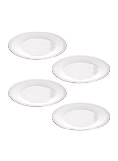 4-Piece Dinner Plates White/Gold 10.25inch - v1617192300/N45030015A_1