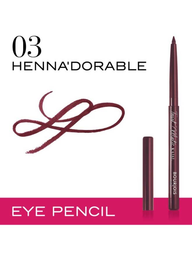 BOURJOIS PARIS Twist'Matic Kajal Eyeliner Pencil – 03 –Henna'Dorable  - Image 2