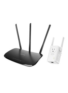 Wireless Router Tl-Wr940N With Range Extender Tl-Wa860Re 300 Mbps Black/White