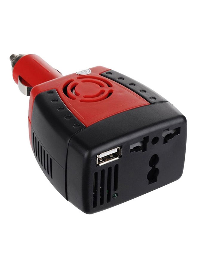 دي إل سي  شاحن هاتف للسيارة بمنفذ USB أسود/أحمر  - Image 1