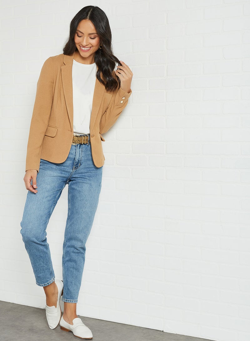 VERO MODA - Structured Blazer Tobacco Brown - Image 1