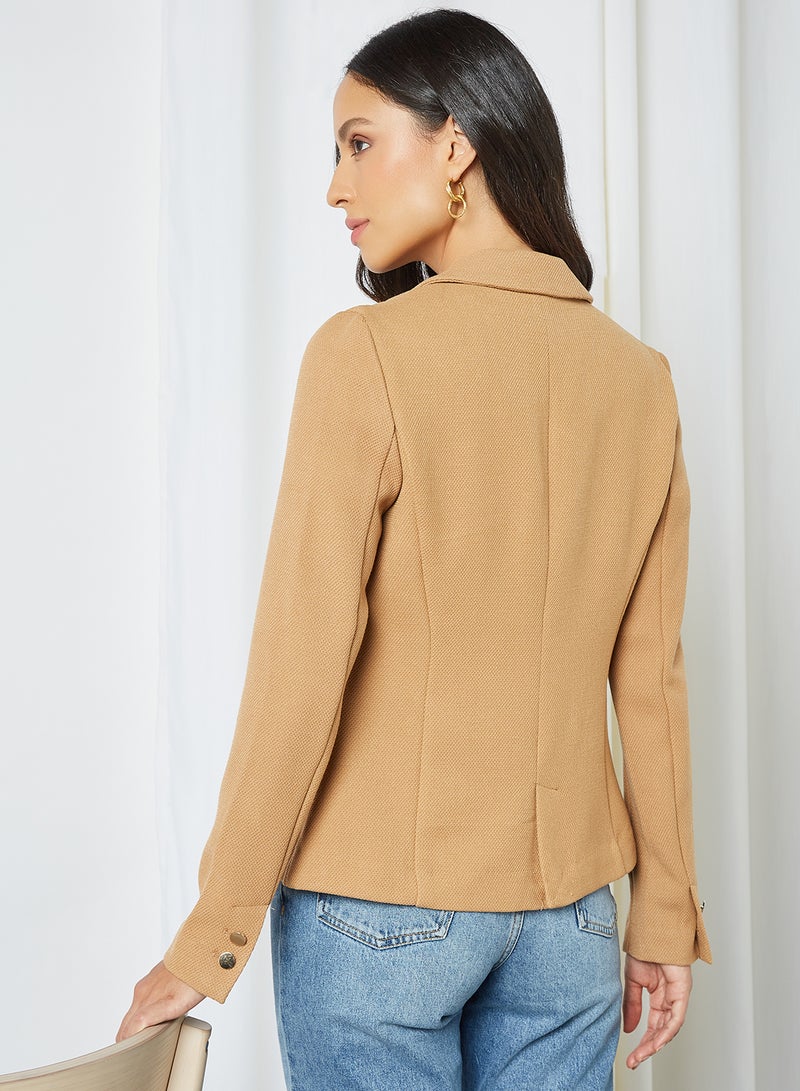 VERO MODA - Structured Blazer Tobacco Brown - Image 1