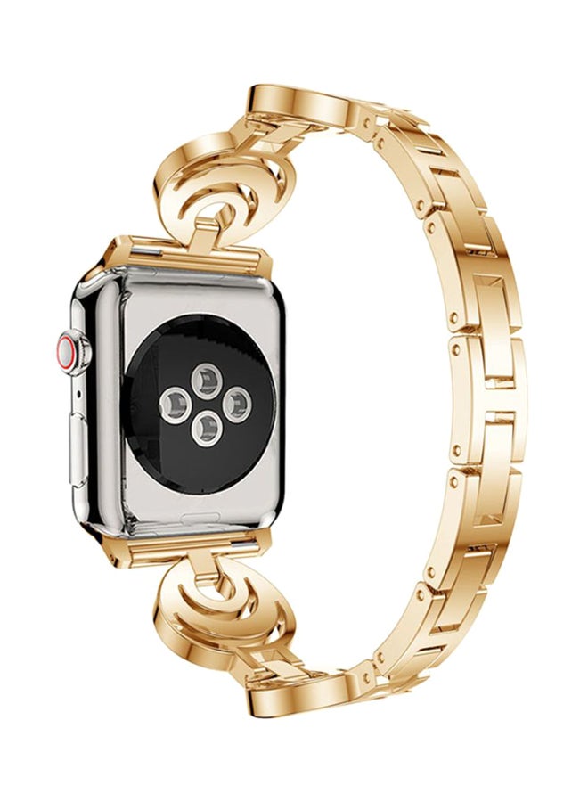 Voberry - Replacement Band For Apple Watch Series 4 40mm Gold/Clear - Image 1