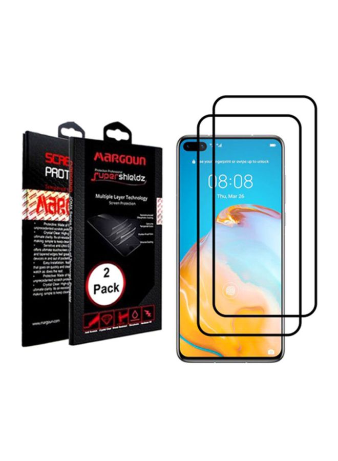 MARGOUN Pack Of 2 3D Screen Protector For Huawei P40 Pro Plus Black/Clear - Image 2