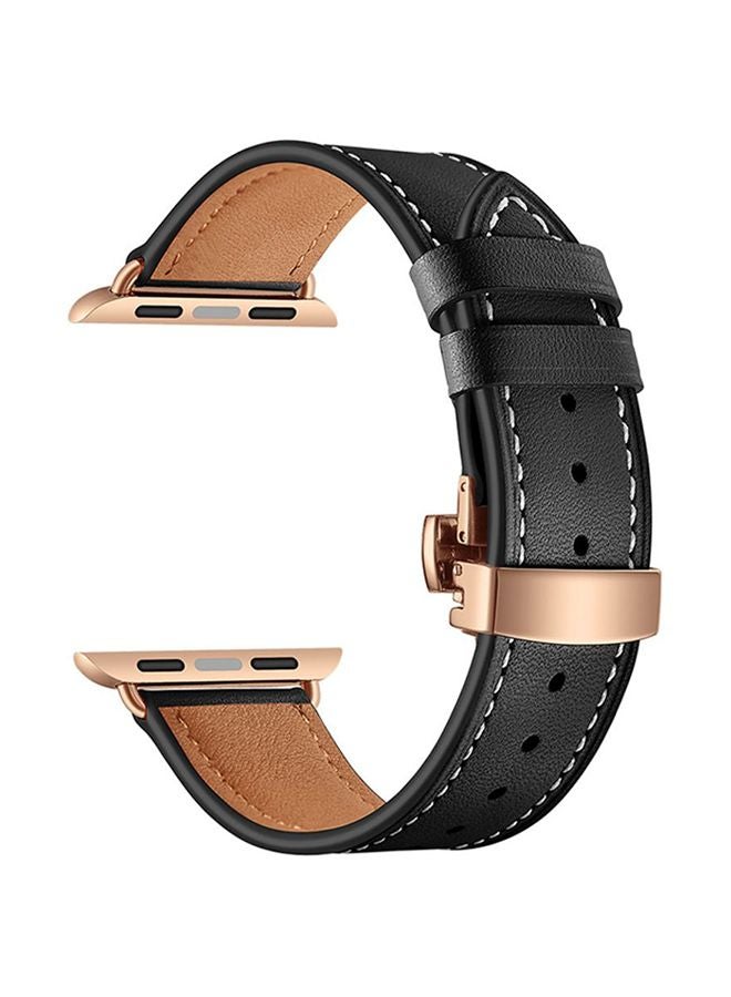 Voberry Replacement Band Strap For Apple Watch 4 40mm Black/Gold - Image 1