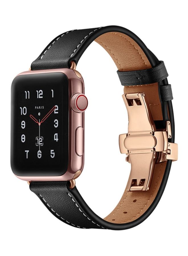 Voberry Replacement Band Strap For Apple Watch 4 40mm Black/Gold - Image 5