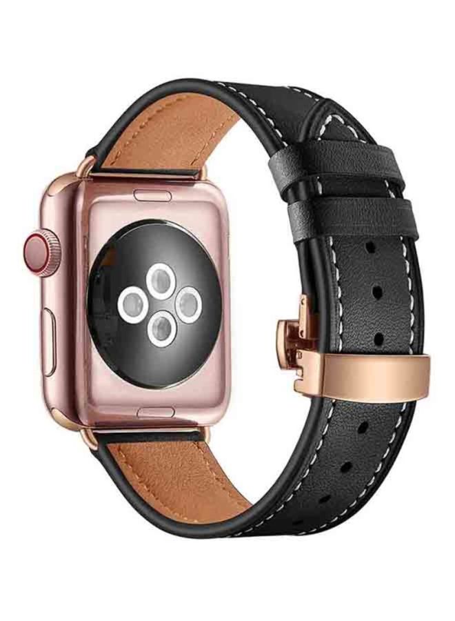 Voberry Replacement Band Strap For Apple Watch 4 40mm Black/Gold - Image 4