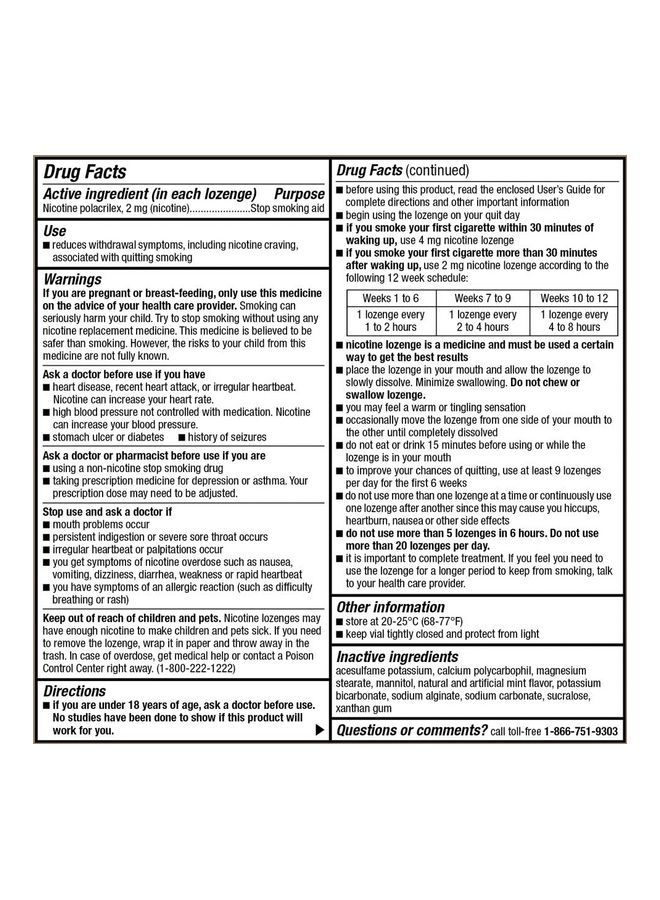 GOODSENSE Mini Nicotine Polacrilex Lozenge 2mg, Mint  - Image 2
