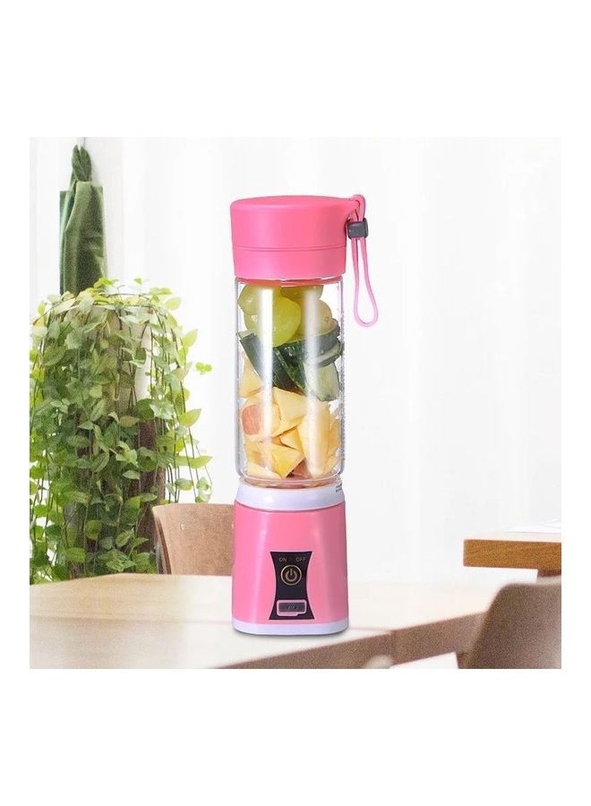 Camping USB Mini Electric Fruit Vegetable Juicer Handheld Smoothie Make 400 ml 3700 W HC-8G3K7S Pink - Image 2