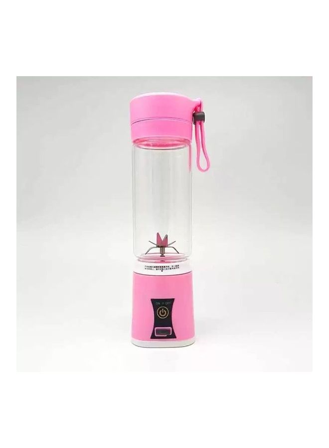 Camping USB Mini Electric Fruit Vegetable Juicer Handheld Smoothie Make 400 ml 3700 W HC-8G3K7S Pink - Image 3