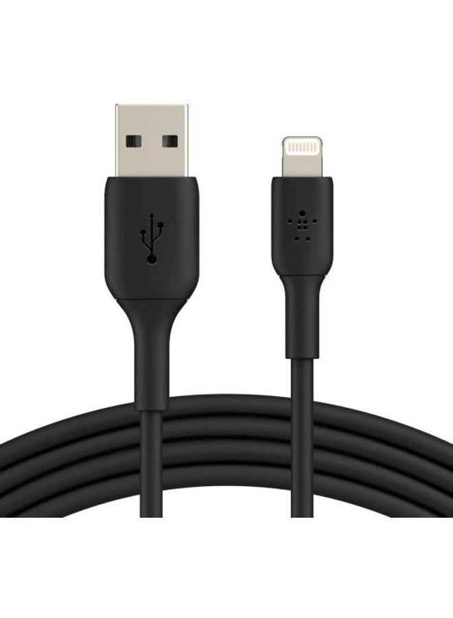 belkin - MFi Certified Boost Charge Lightning to USBA Cable for iPhone  iPad  3Meter Black/Silver - Image 1