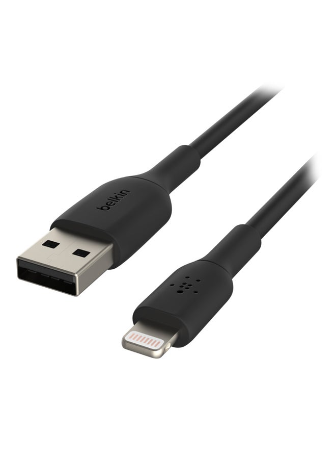 belkin - MFi Certified Boost Charge Lightning to USBA Cable for iPhone  iPad  3Meter Black/Silver - Image 1