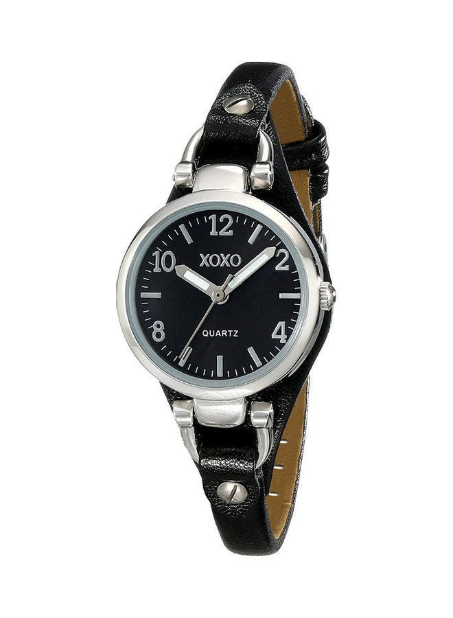 XOXO Women's Round Analog Wrist Watch - 25 mm - Black - Image 1