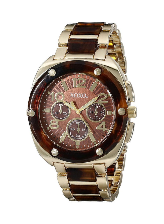 XOXO Women's Round Analog Wrist Watch - 44 mm - Brown - Image 1