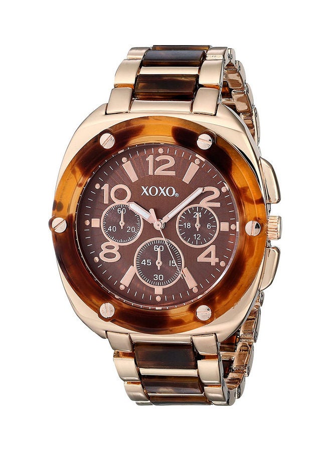 XOXO Women's Round Analog Wrist Watch - 44 mm - Brown - Image 1