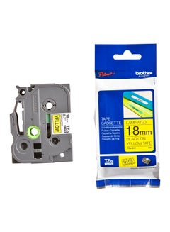 brother Tze641 Tape Cassate 18Mm  On  Tze641 Yellow  - Image 1