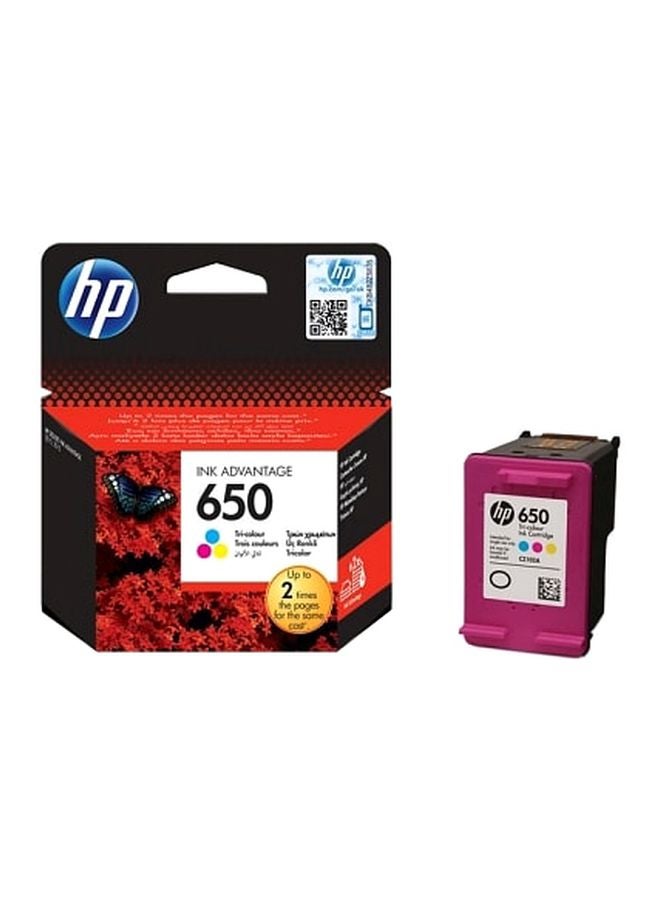 HP 650 InkAdvantage Toner Cartridge Blue/Pink/Yellow  - Image 1