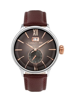 Men's Dervio Round Shape Analog Wrist Watch 45 mm - Brown - C CRWA27302