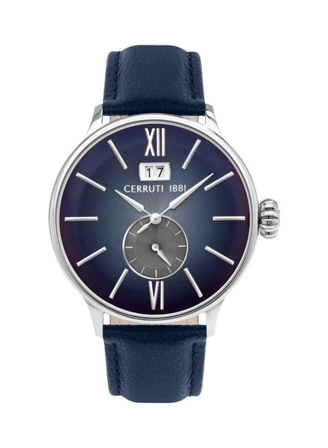 CERRUTI 1881 Dervio Round Shape Analog Wrist Watch 45 mm - Blue - C CRWA27301