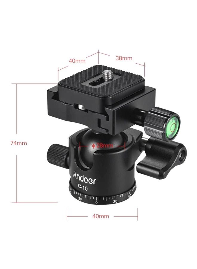 ANDOER C-10 Camera Tripod Ball Head Black - Image 2