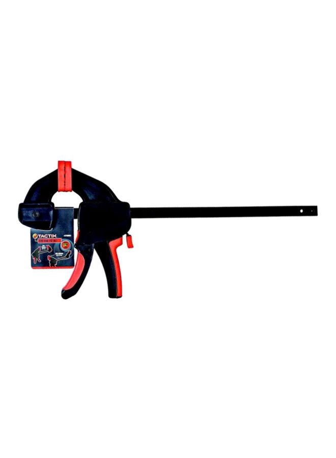 Tactix 12 Inches Spreader/Bar Clamp Set, One-Hand, Non-Slip Soft Handle, Trigger Clamp/Spreader, For Crafts, Woodworking And Diy, Black Orange- 215603 Black/Orange 30cm 