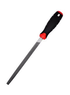 8" Triangle File| Cut Mill File, High-quality Steel | Ergonomic Grip, Rubber Handle, Finder Hand File for Deburring and Removing Material Ideal for Wood, Metal, Plastic Black/Red/Silver 8inch