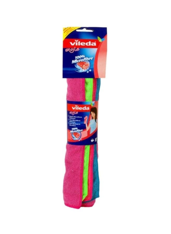 Vileda 4-Piece Microfiber Style All Purpose Wiping Cloth Set Multicolour - Image 2