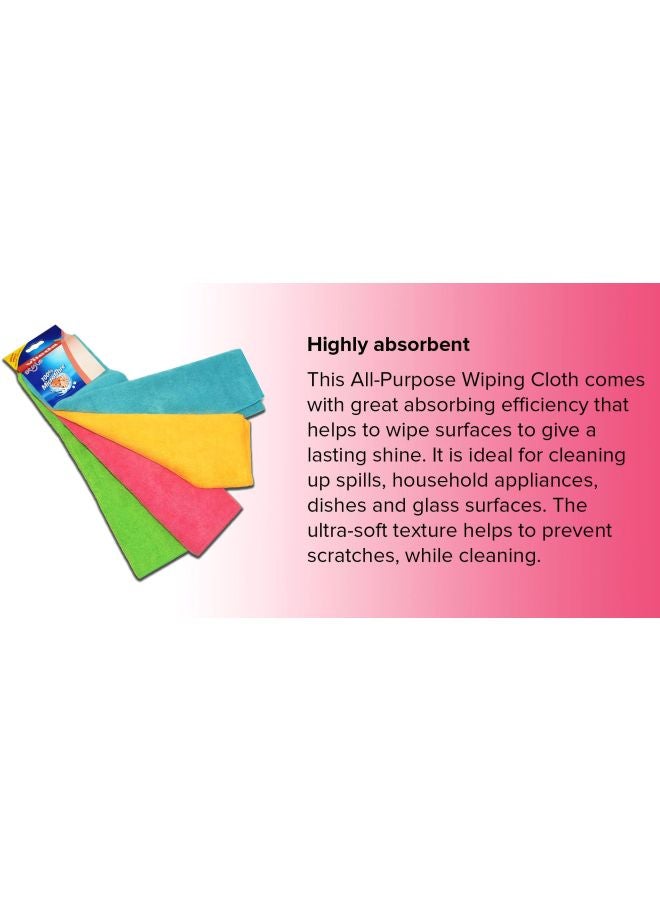 Vileda 4-Piece Microfiber Style All Purpose Wiping Cloth Set Multicolour - Image 3