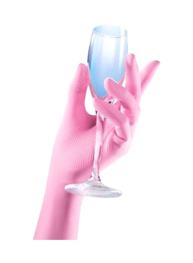 Vileda Sensitive Durable Reusable Gloves Pink M  - Image 3