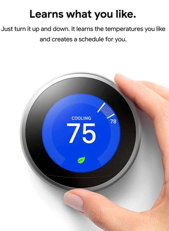 Nest 3rd Generation Learning Thermostat White 4.5x1.21x3.3inch  - Image 4