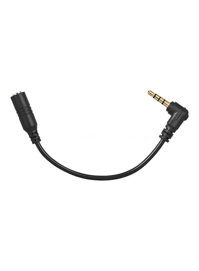 أندوير محول ميكروفون بصوت ستيريو قياس 3.5مم بـ 3 قوائم TRS أنثى إلى 4 قوائم TRRS ذكر 90 درجة أسود - Image 4