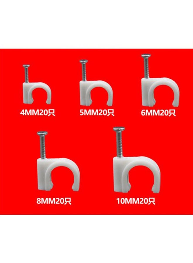 Beauenty Pack Of 100 Wall Clips White/Silver - Image 2