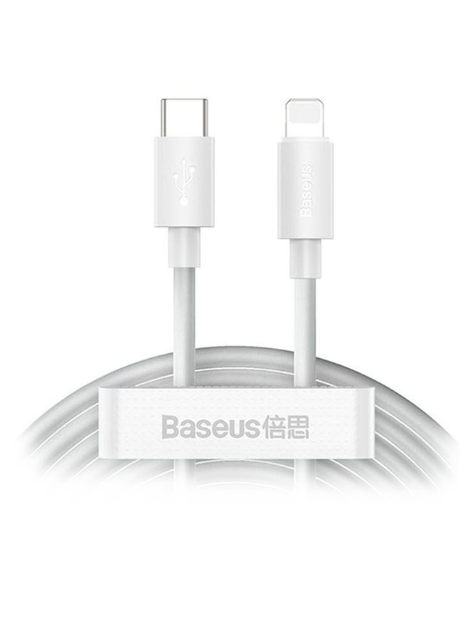 Baseus Smart Set Data Cable Type-C For iP PD 20W 1.5m White - Image 1