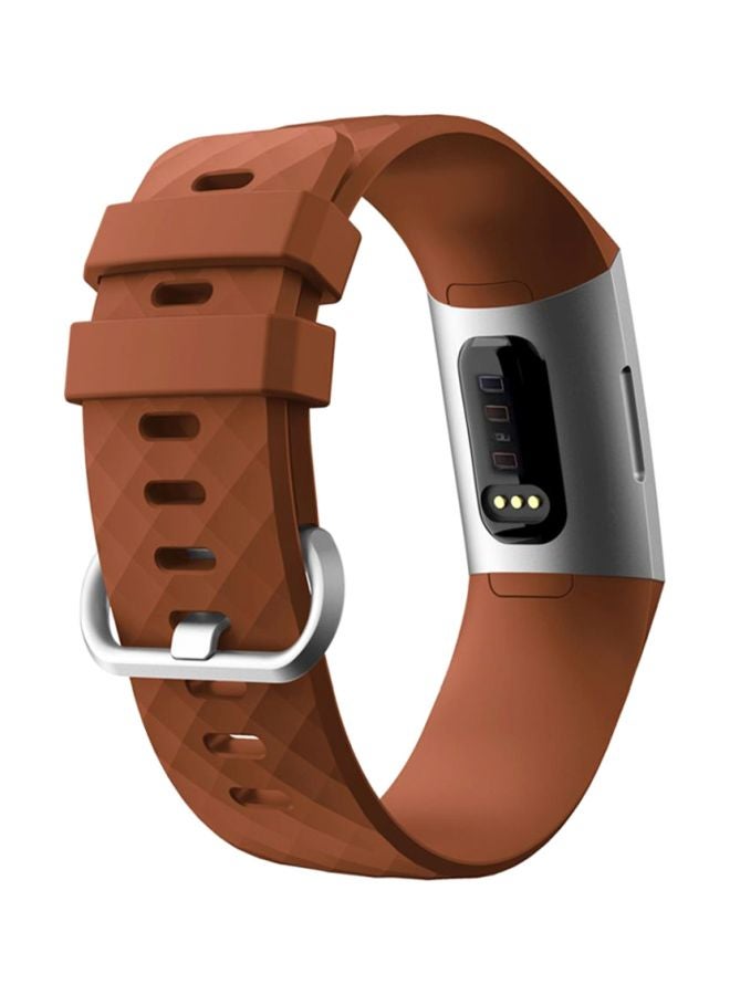 Voberry Replacement Strap Band For Fitbit Charge 3 Brown - Image 3