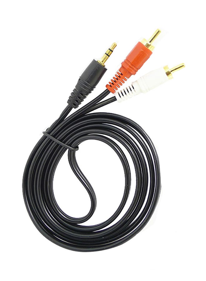 Voberry 3.5mm To RCA Audio Splitter Cable Black - Image 1