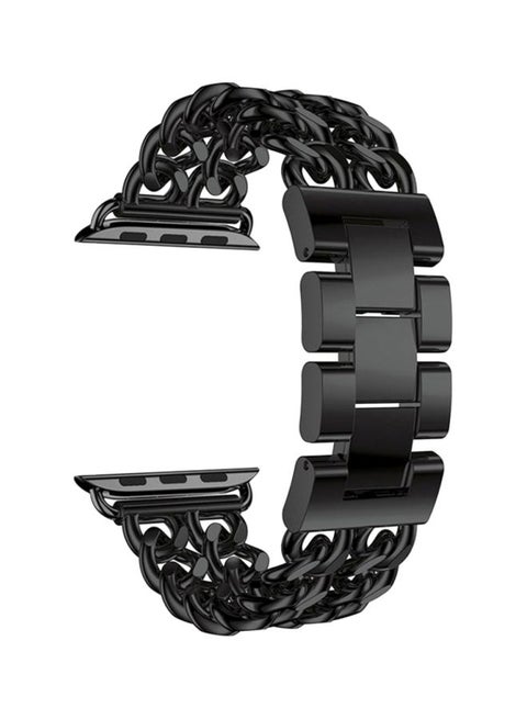 Metal Replacement Watch Band For Apple Watch Series 4 44mm Black
