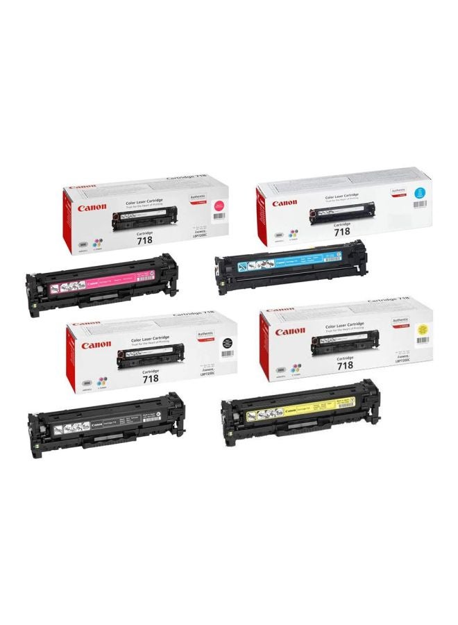 Canon 4-Piece 718 Laser Ink Toner Pink/Black/Blue - Image 2