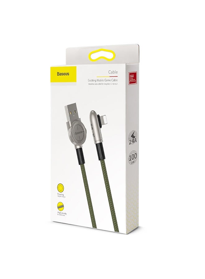 Baseus Exciting Mobile Game Usb Cable For Ip 2.4A Green/Silver/Black  - Image 2