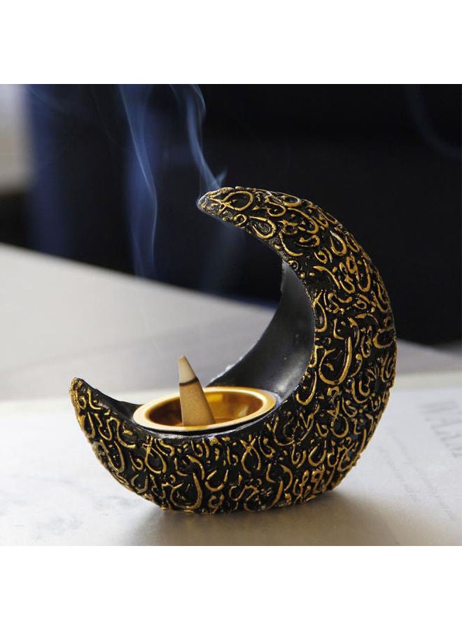 Middle East Arabian Ramadan Crescent Resin Aroma Diffuser Black/Gold 10.5 x 5.6 x 10cm - v1617253463/N45999812A_1