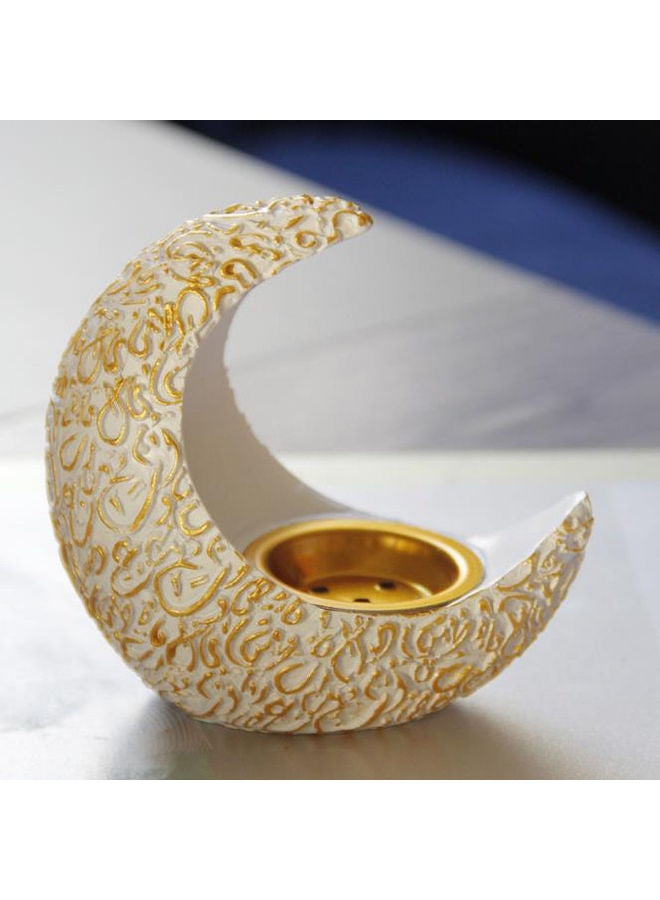 Middle East Arabian Ramadan Crescent Resin Aroma Diffuser White/Gold 10.5 x 5.6 x 10cm - v1617253464/N45999816A_2