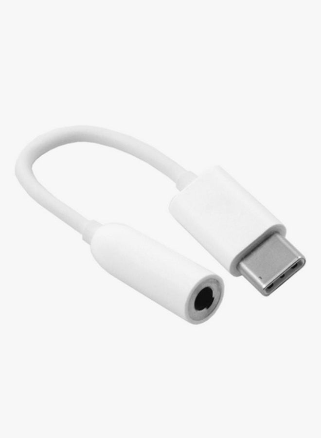 Voberry 3.5mm Female To Type-C Male Audio Jack Cable White/Silver  - Image 2