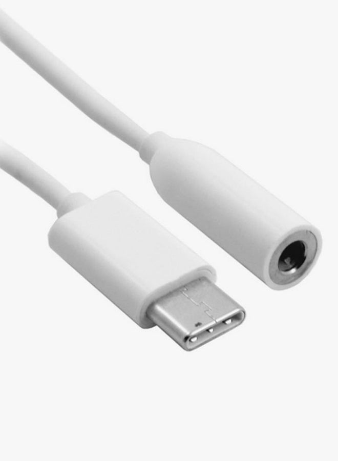Voberry 3.5mm Female To Type-C Male Audio Jack Cable White/Silver  - Image 3